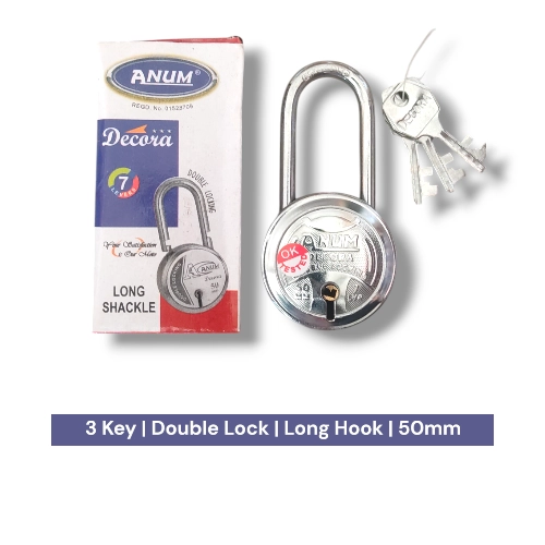 Anum Padlock 50mm Long Shackle