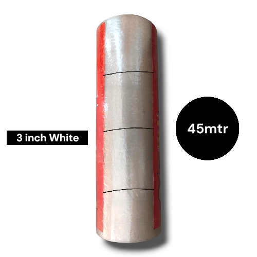3 inch 45mtr White Bopp Adhesive Tape