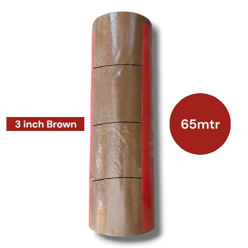 3 inch 65mtr Brown Bopp Adhesive Tape