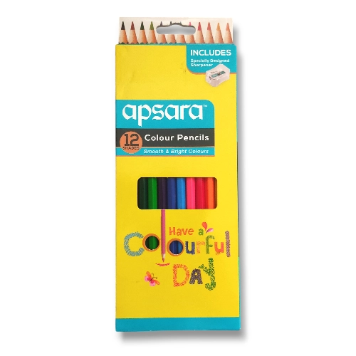 Apsara 12 Shades Jumbo Pencil Colours