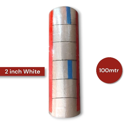 2 inch 100mtr White Bopp Adhesive Tape