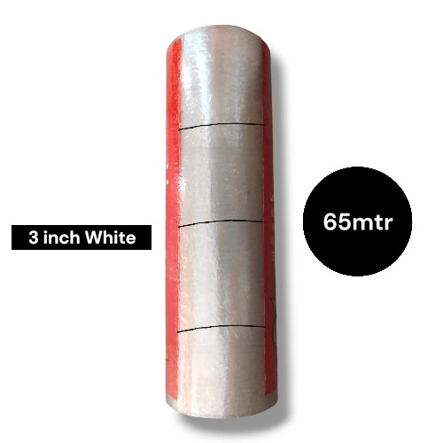 3 inch 65mtr White Bopp Adhesive Tape