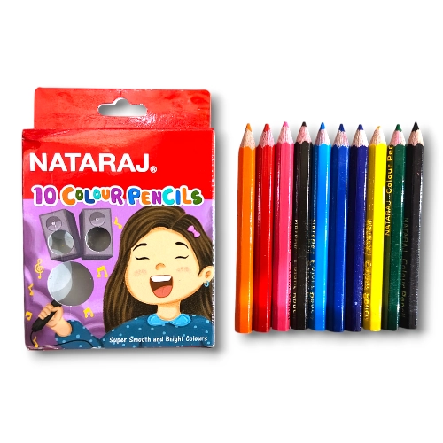 Nataraj 10 Shades Pencil Colours