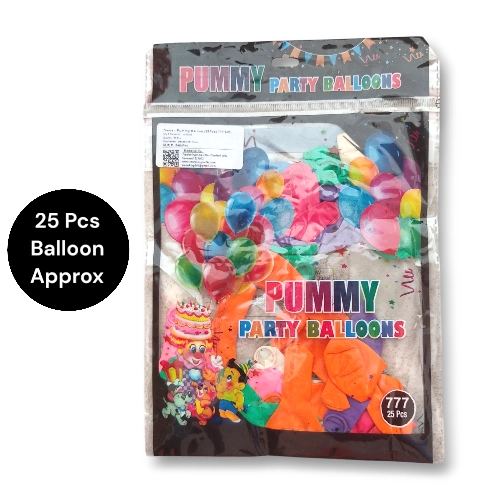 Pummy Balloon (25Pcs) mix Colour 777No.