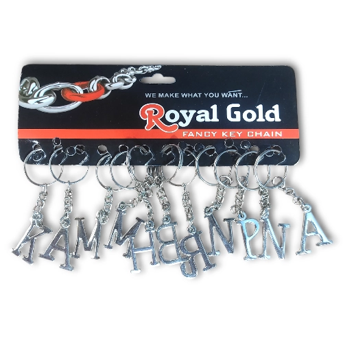 Steel Alphabet Keychain
