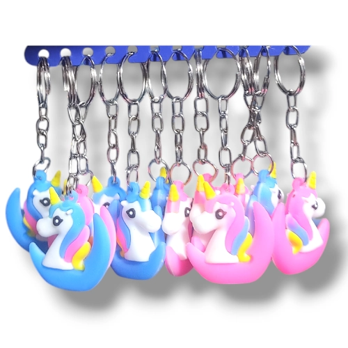 Baby Unicorn Rubber Keychain