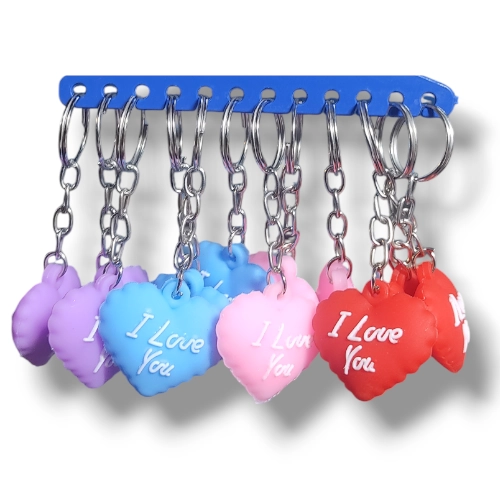 Heart (ILU) Rubber Keychain