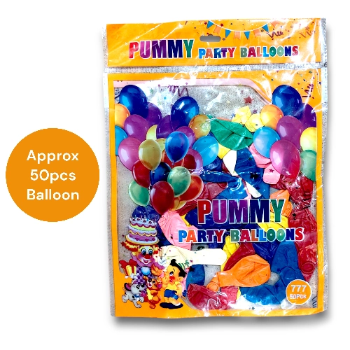 Pummy Balloon (50Pcs) mix Colour 777No.