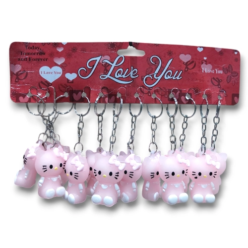 Pink Kitty Keyring TK034