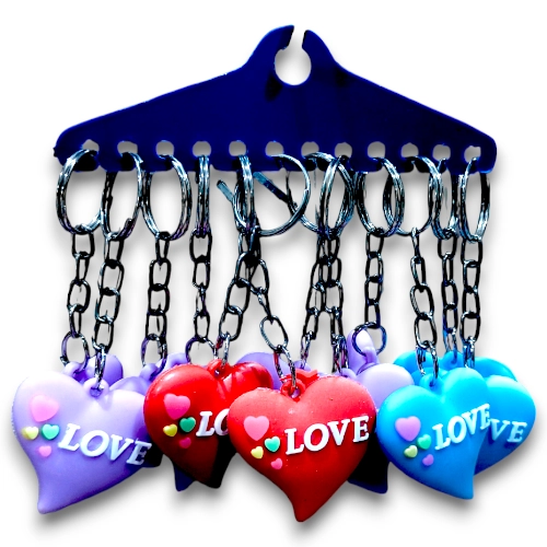 Colourful Heart Keyring TK058